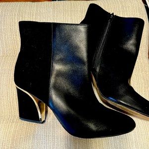 INC black boots with gold accent